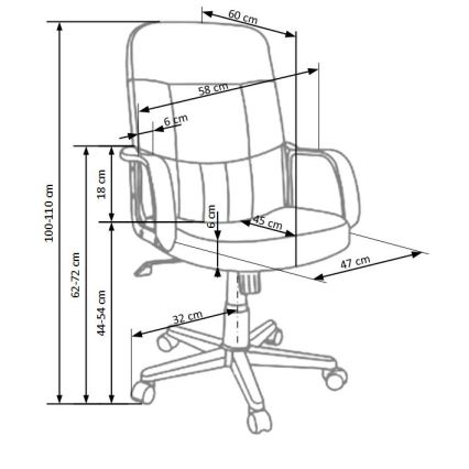 Bureaustoel ZIRUQ, bruin