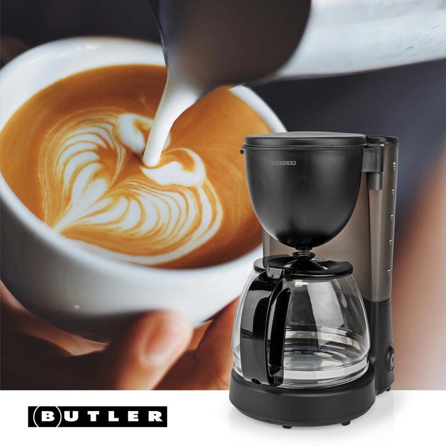 Butler - Filterkoffiezetapparaat 1,25 l met warmhoudfunctie, 750 W/230 V, zwart
