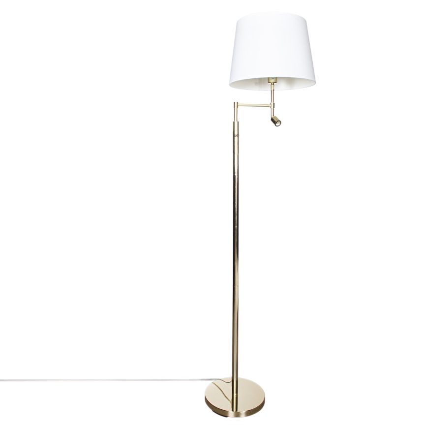 ByRydens - LED Vloerlamp ORLANDO 1xE27/5W/230V + LED/3W wit/goud Ø 36 cm