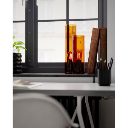 ByRydens - Tafellamp FLAKE 1xE27/8W/230V bruin/rookkleurig