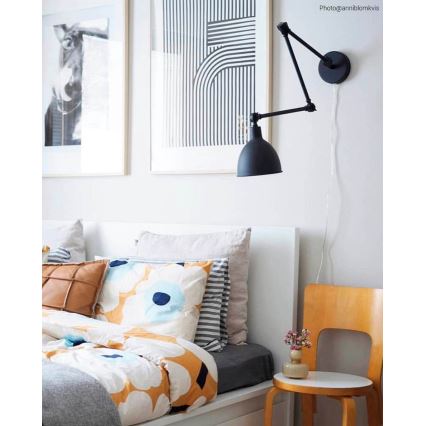 ByRydens - Dimbare wandlamp BAZAAR 1xE27/5W/230V zwart