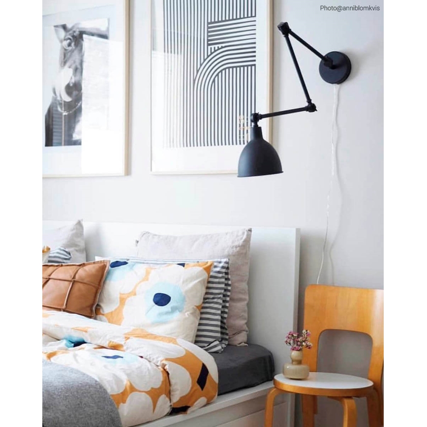 ByRydens - Dimbare wandlamp BAZAAR 1xE27/5W/230V zwart