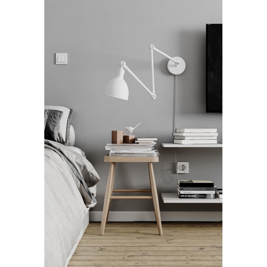 ByRydens - Dimbare wandlamp BAZAAR 1xE27/5W/230V wit