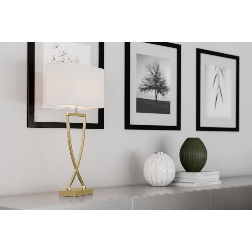 ByRydens - Tafellamp OMEGA 1xE27/5W/230V wit/goud