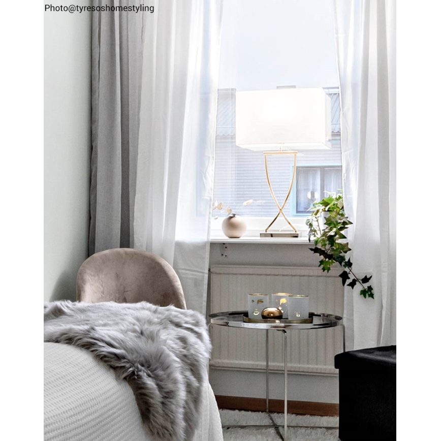 ByRydens - Tafellamp OMEGA 1xE27/5W/230V wit/messing