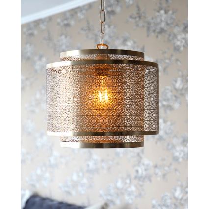ByRydens - Hanglamp aan een ketting HERMINE 1xE27/5W/230V messing diameter 34 cm