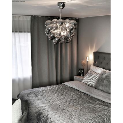 ByRydens - Hanglamp aan een koord GROSS 8xG9/4W/230V gerookt/zwart diameter 50 cm