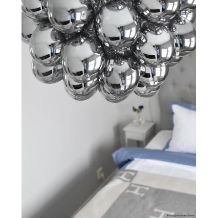 ByRydens - Hanglamp aan een koord GROSS 8xG9/4W/230V gerookt/zwart diameter 50 cm