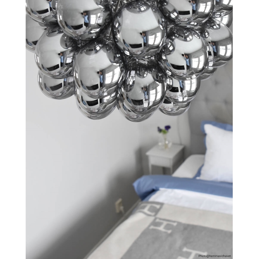 ByRydens - Hanglamp aan een koord GROSS 8xG9/4W/230V gerookt/zwart diameter 50 cm