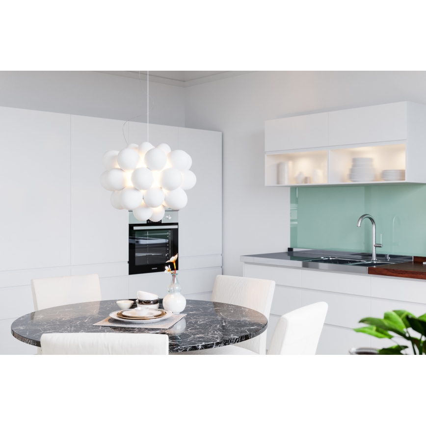ByRydens - Hanglamp aan een koord GROSS 8xG9/4W/230V wit diameter 50 cm