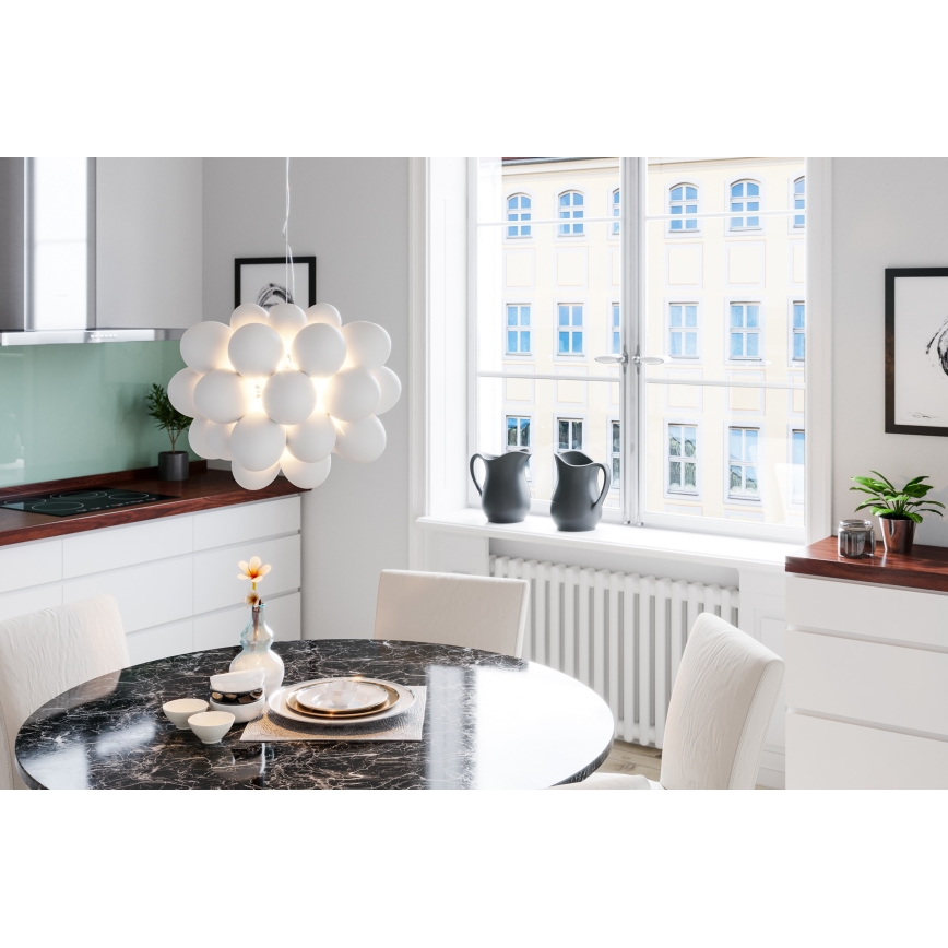 ByRydens - Hanglamp aan een koord GROSS 8xG9/4W/230V wit diameter 50 cm