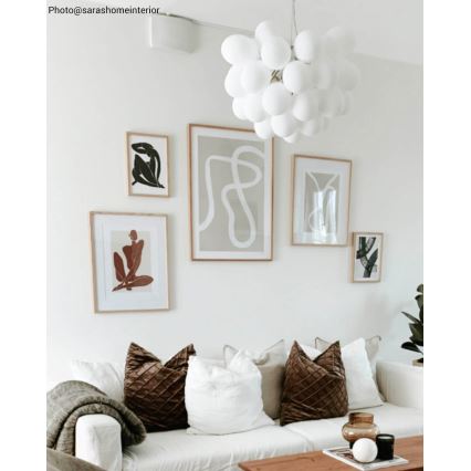 ByRydens - Hanglamp aan een koord GROSS 8xG9/4W/230V wit diameter 50 cm