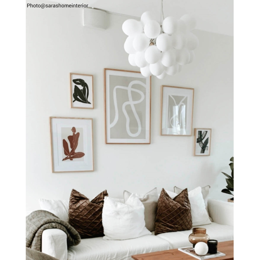 ByRydens - Hanglamp aan een koord GROSS 8xG9/4W/230V wit diameter 50 cm