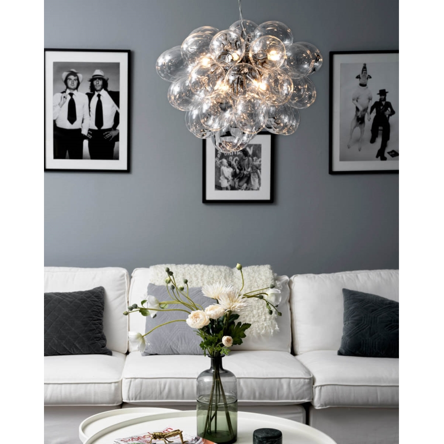 ByRydens - Hanglamp aan een koord GROSS 8xG9/4W/230V doorzichtig diameter 50 cm