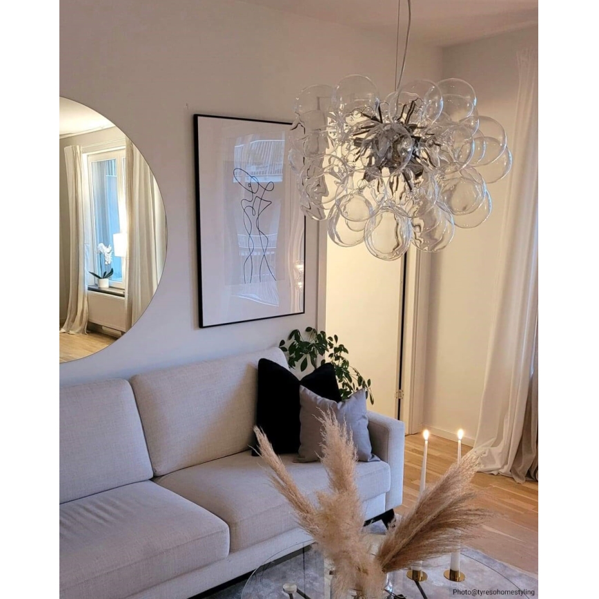 ByRydens - Hanglamp aan een koord GROSS 8xG9/4W/230V doorzichtig diameter 50 cm
