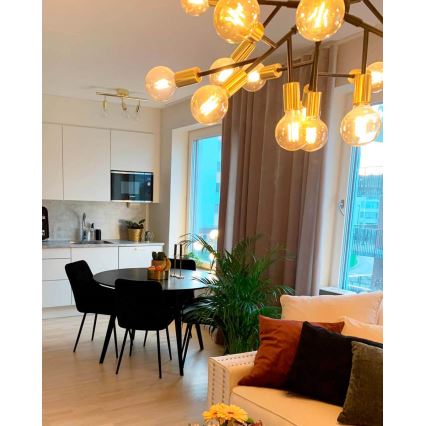 ByRydens - Hanglamp aan een koord HEROES 24xE27/5W/230V zwart diameter 80 cm