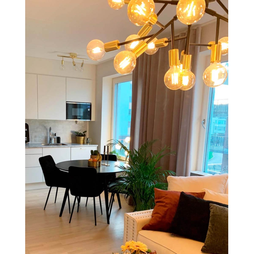 ByRydens - Hanglamp aan een koord HEROES 24xE27/5W/230V zwart diameter 80 cm