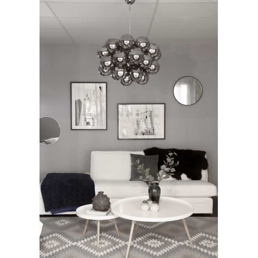 ByRydens - Hanglamp aan een koord GROSS GRANDE 8xG9/4W/230V gerookt/zwart diameter 62 cm