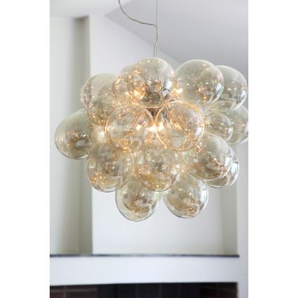 ByRydens - Hanglamp aan een koord GROSS GRANDE 8xG9/4W/230V gerookt/bruin diameter 62 cm