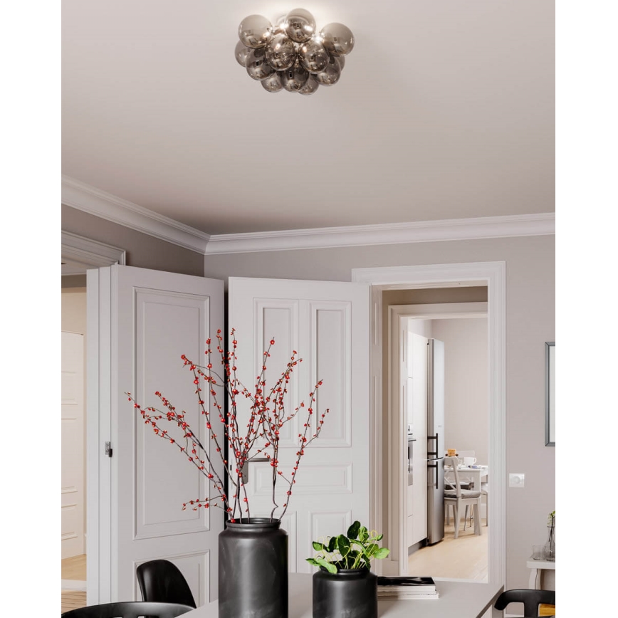 ByRydens - Plafondlamp GRANDE 3xG9/4W/230V gerookt/zwart diameter 30 cm