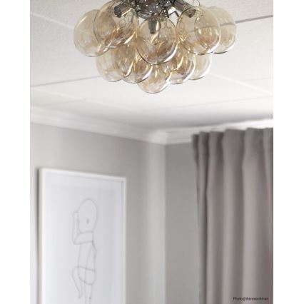 ByRydens - Plafondlamp GRANDE 3xG9/4W/230V gerookt/bruin diameter 30 cm