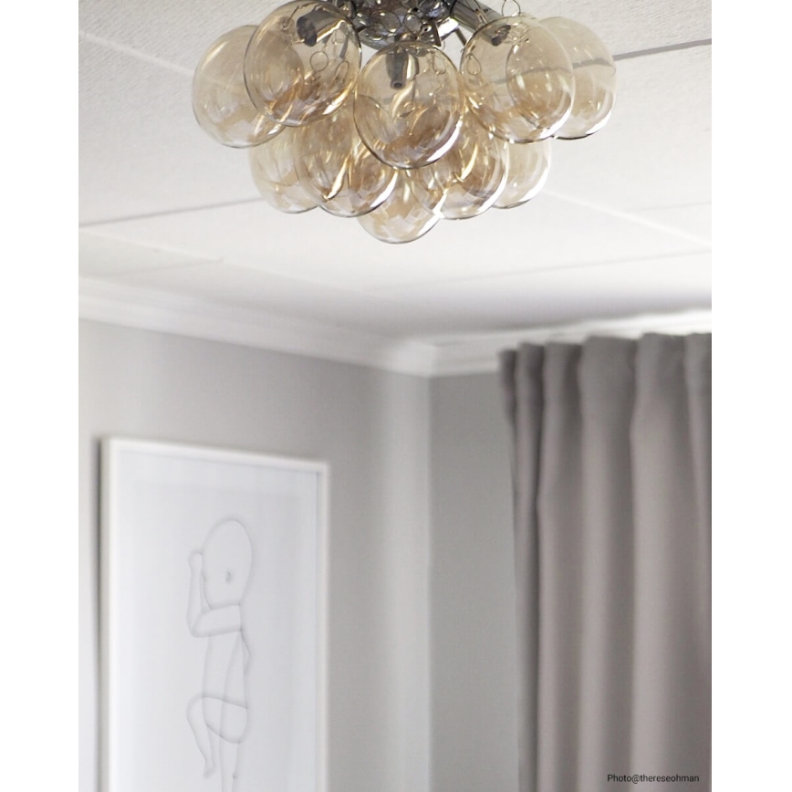 ByRydens - Plafondlamp GRANDE 3xG9/4W/230V gerookt/bruin diameter 30 cm