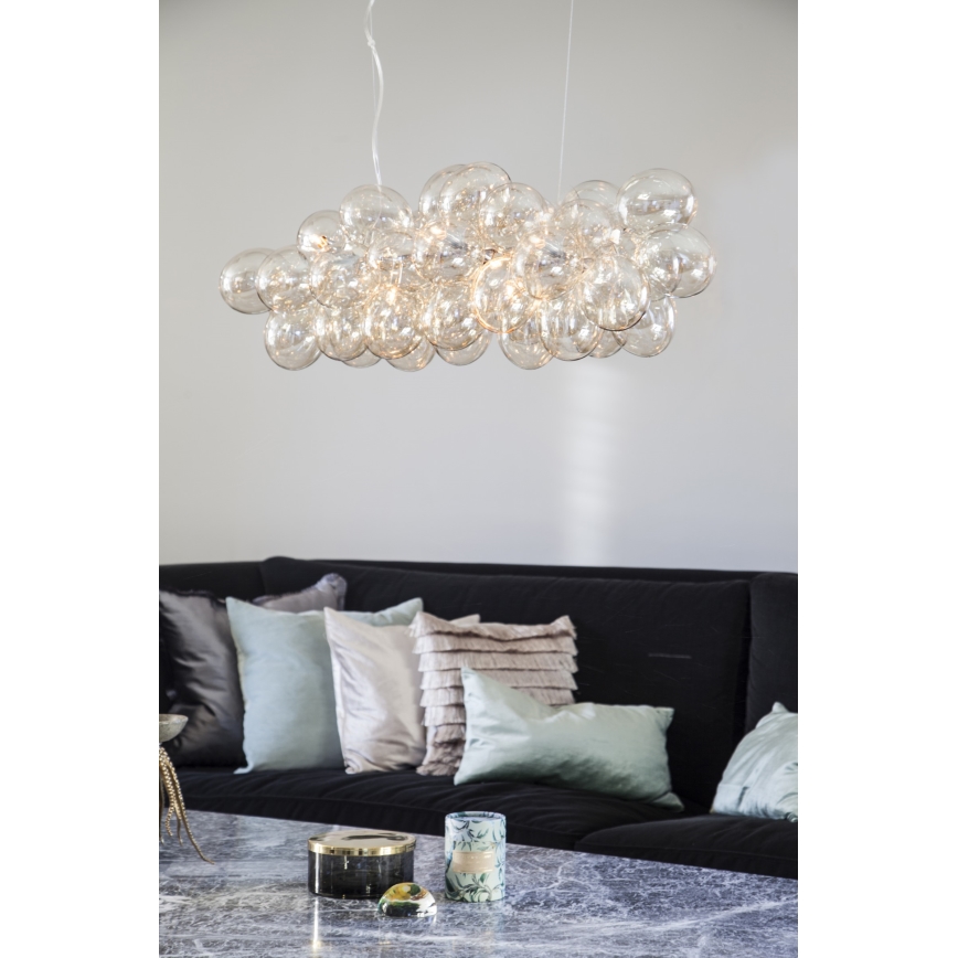 ByRydens - Hanglamp aan een koord GROSS BAR 8xG9/4W/230V gerookt/bruin