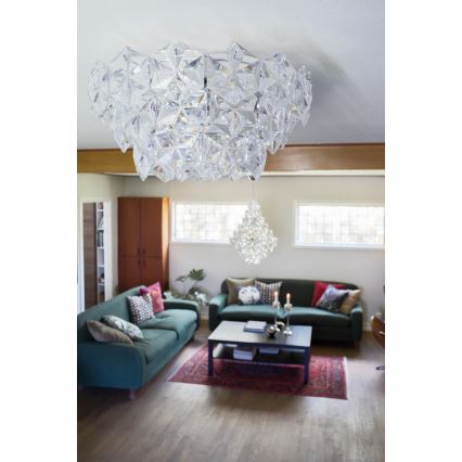 ByRydens - Plafondlamp MONARQUE 3xE27/5W/230V doorzichtig diameter 51 cm