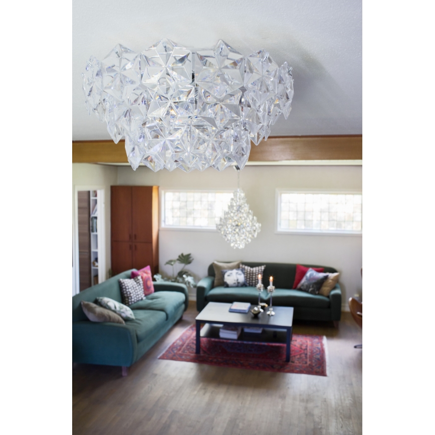 ByRydens - Plafondlamp MONARQUE 3xE27/5W/230V doorzichtig diameter 51 cm