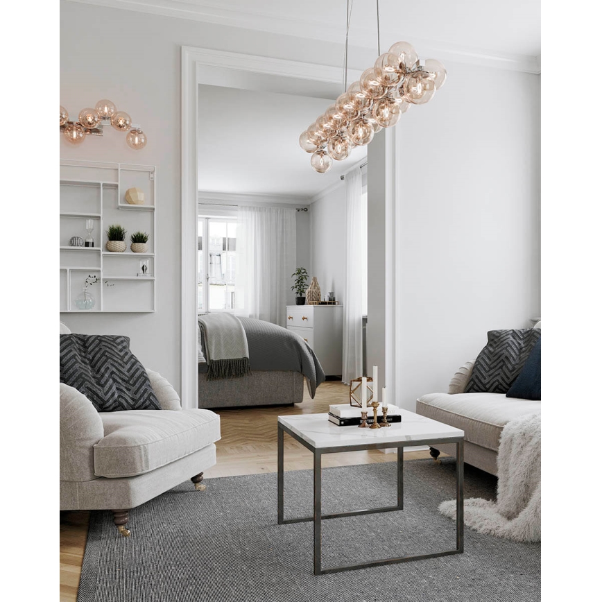 ByRydens - Hanglamp aan een koord SPLENDOR 25xG9/5W/230V gerookt/bruin