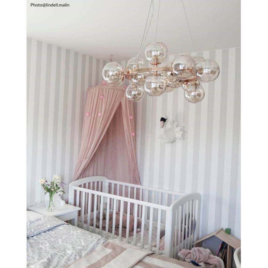 ByRydens - Hanglamp aan een koord SPLENDOR 15xG9/5W/230V gerookt/bruin diameter 58 cm