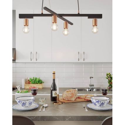 ByRydens - Hanglamp aan kabel ZEONA 4xE27/5W/230V