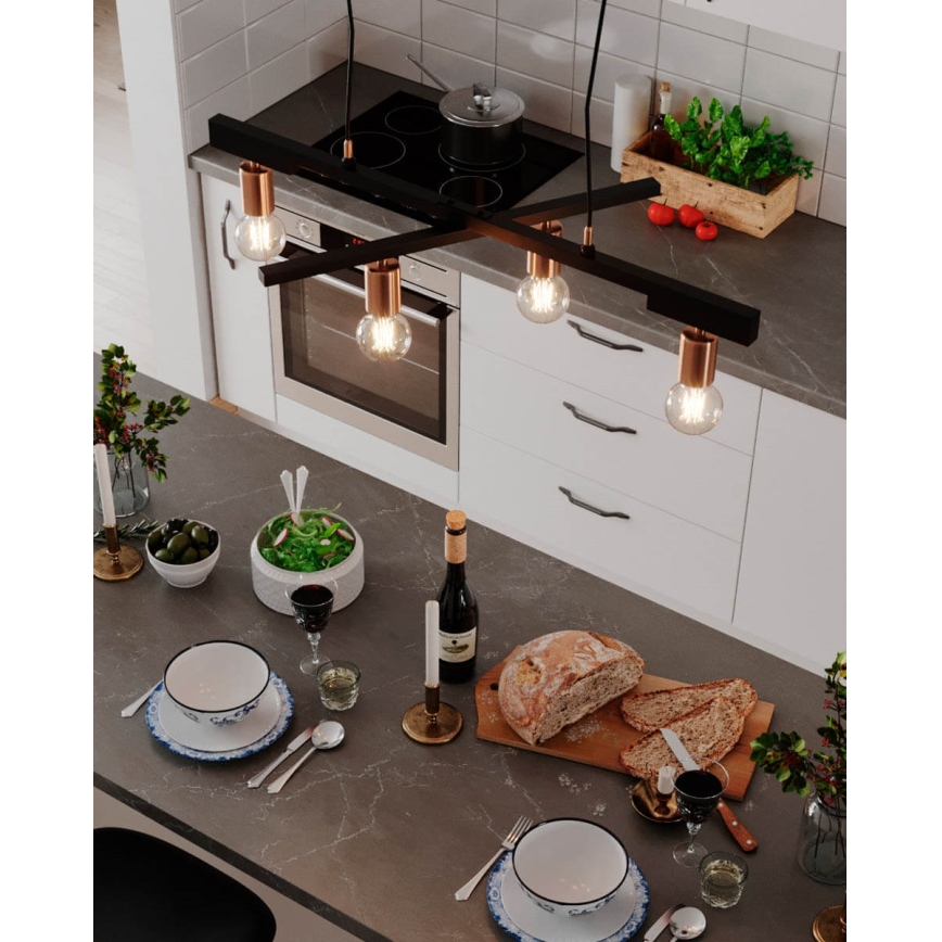 ByRydens - Hanglamp aan kabel ZEONA 4xE27/5W/230V