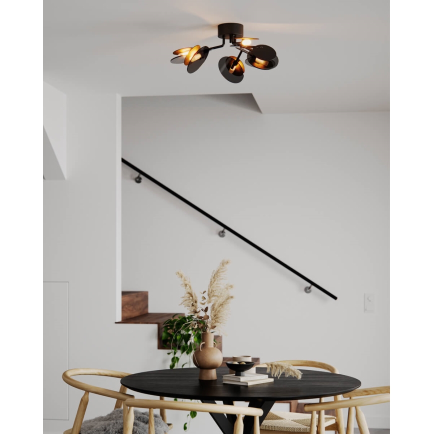 ByRydens - Bevestigde hanglamp TURNO 6xG9/4W/230V goud/zwart