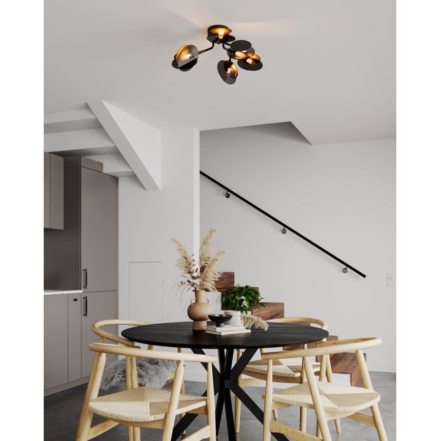 ByRydens - Bevestigde hanglamp TURNO 6xG9/4W/230V goud/zwart