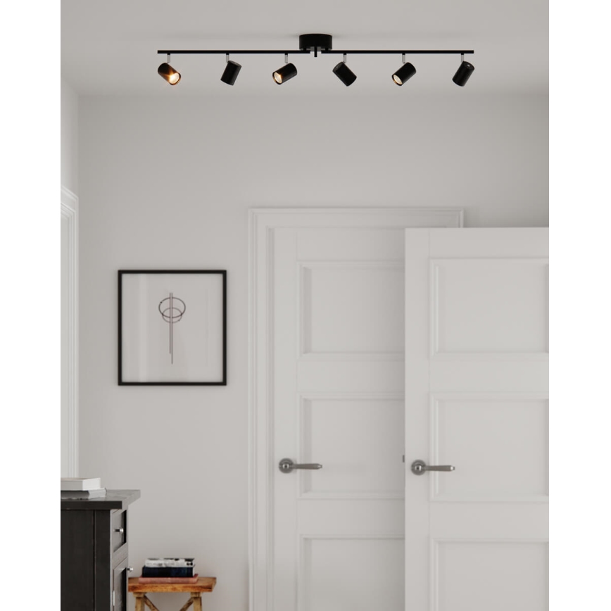 ByRydens - Spot CORRECT 6xGU10/7W/230V zwart diameter 30 cm
