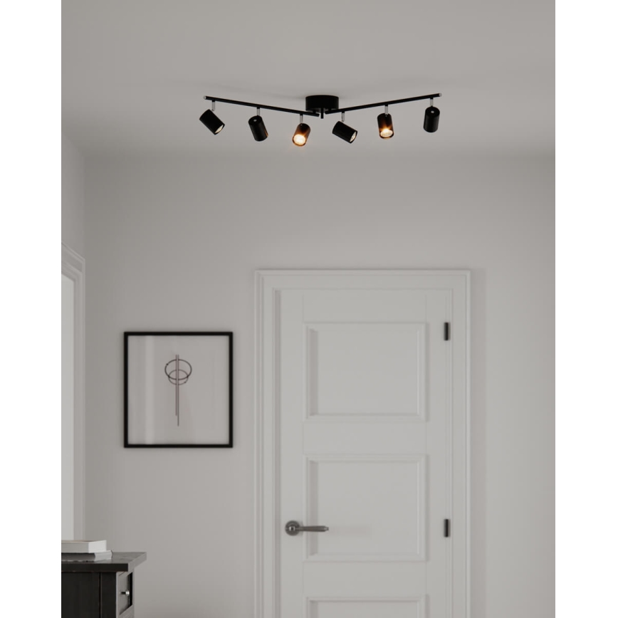 ByRydens - Spot CORRECT 6xGU10/7W/230V zwart diameter 30 cm