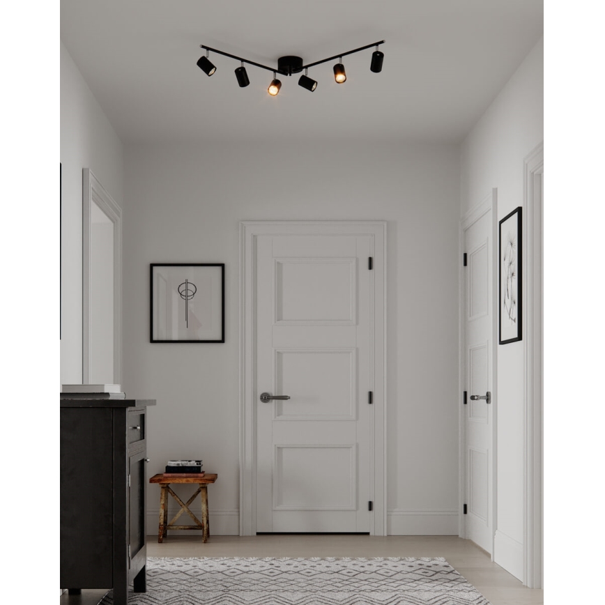 ByRydens - Spot CORRECT 6xGU10/7W/230V zwart diameter 30 cm