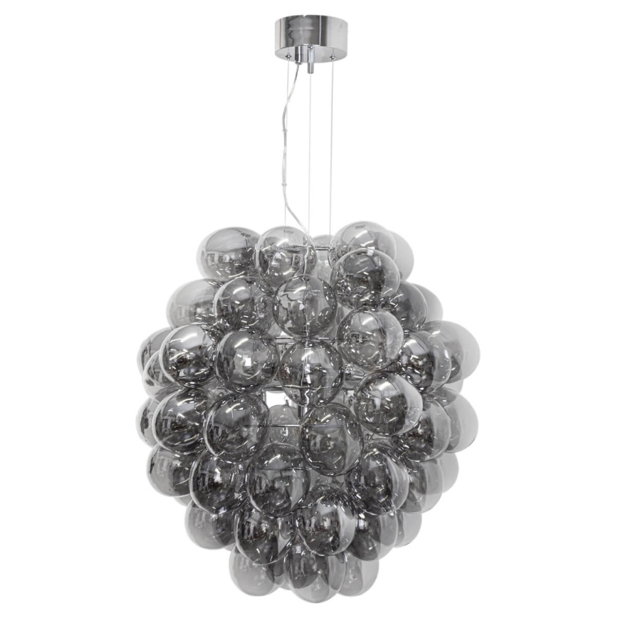 ByRydens - Hanglamp aan kabel DELUXE 4xE14/5W/230V grijs/rookglas