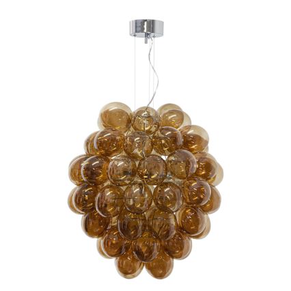 ByRydens - Hanglamp aan een koord DELUXE 4xE14/5W/230V gerookt/bruin diameter 64 cm