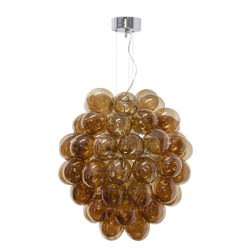 ByRydens - Hanglamp aan een koord DELUXE 4xE14/5W/230V gerookt/bruin diameter 64 cm
