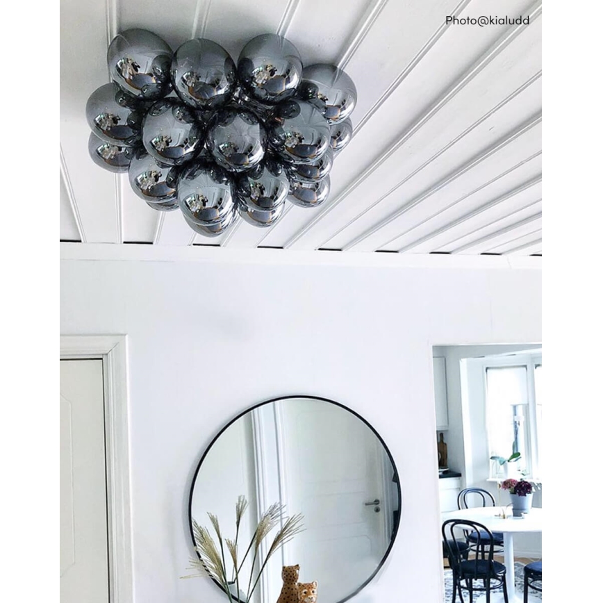 ByRydens - Plafondlamp GROSS 6xG9/5W/230V gerookt/zwart diameter 50 cm