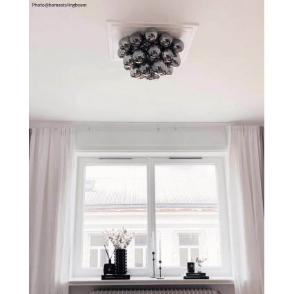 ByRydens - Plafondlamp GROSS 6xG9/5W/230V gerookt/zwart diameter 50 cm