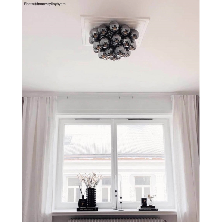 ByRydens - Plafondlamp GROSS 6xG9/5W/230V gerookt/zwart diameter 50 cm