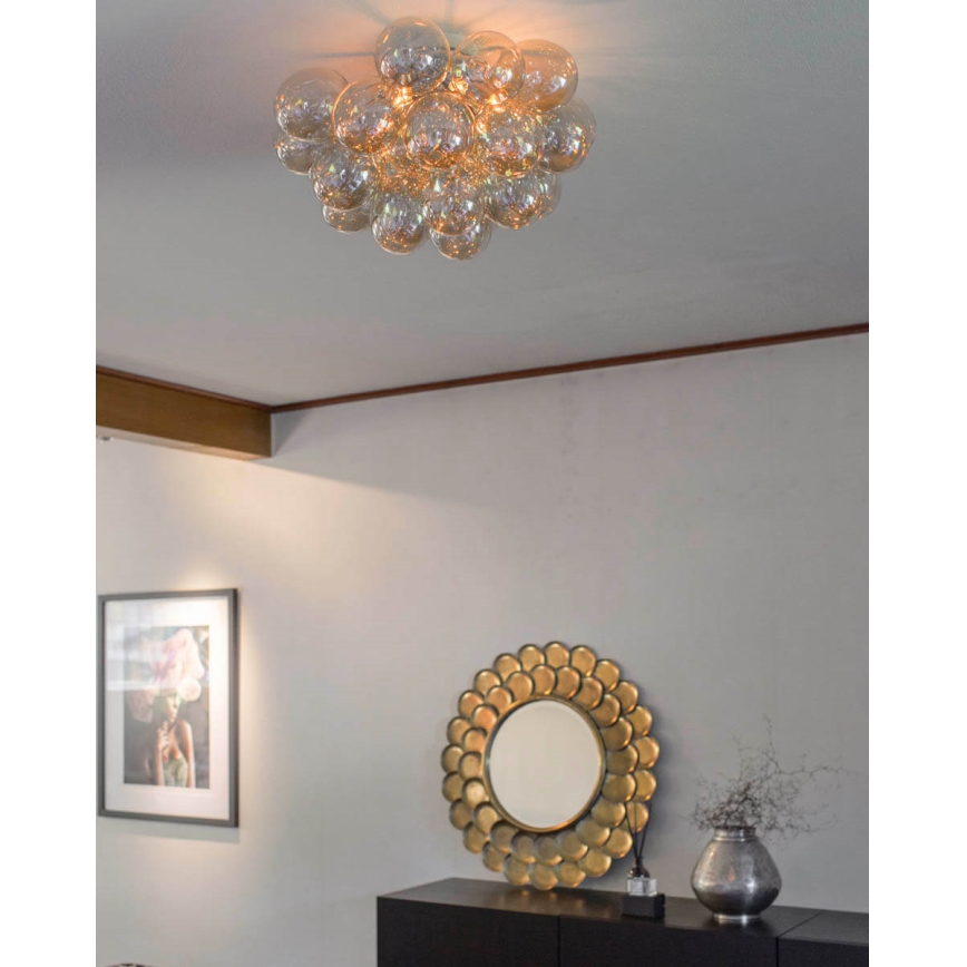 ByRydens - Plafondlamp GROSS 6xG9/5W/230V gerookt/bruin diameter 50 cm
