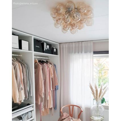 ByRydens - Plafondlamp GROSS 6xG9/5W/230V gerookt/bruin diameter 50 cm