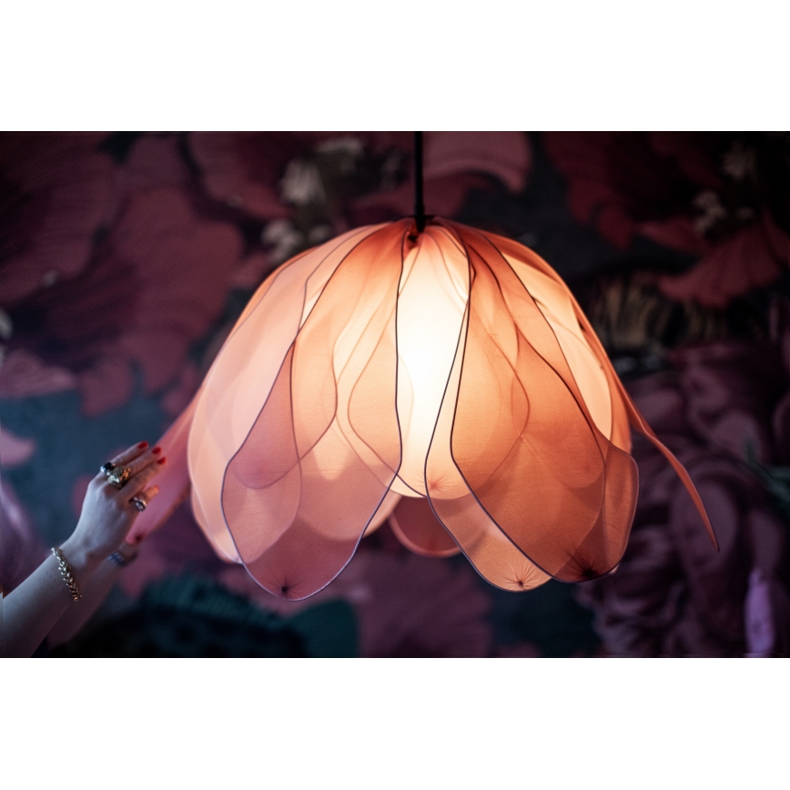 ByRydens - Hanglamp aan een koord LOU LOU 1xE27/5W/230V roze diameter 80 cm