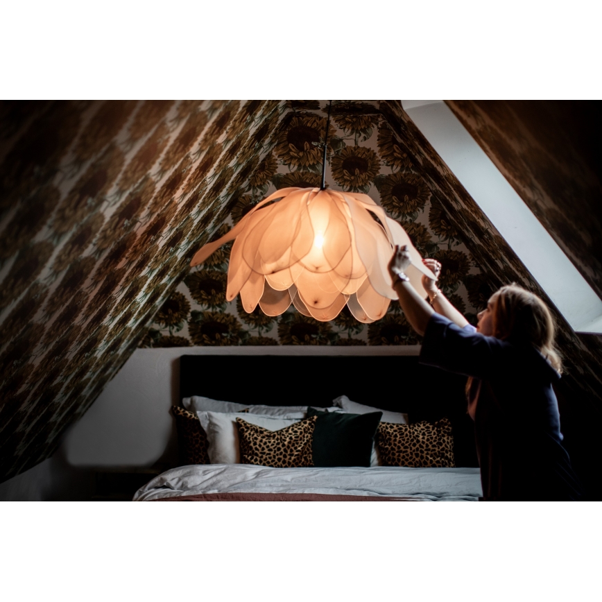 ByRydens - Hanglamp aan een koord LOU LOU 1xE27/5W/230V beige diameter 80 cm