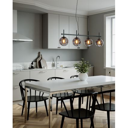 ByRydens - Hanglamp met kabel BOYLE 4xE27/8W/230V