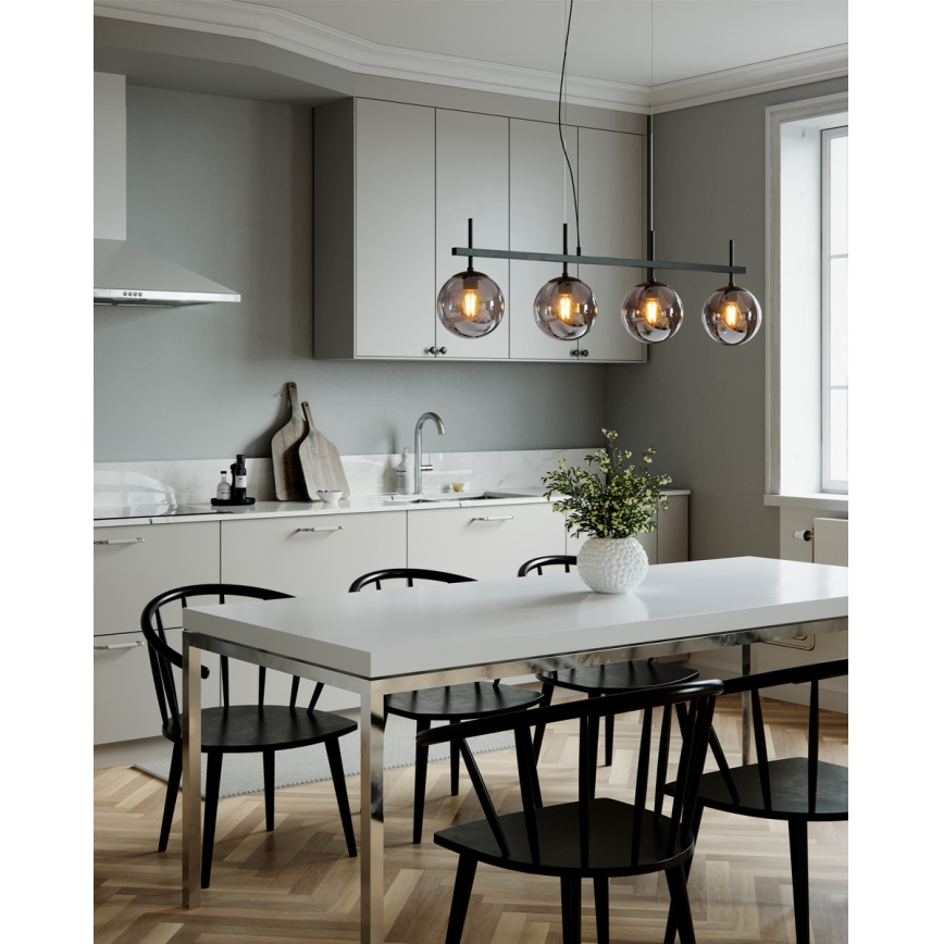 ByRydens - Hanglamp met kabel BOYLE 4xE27/8W/230V